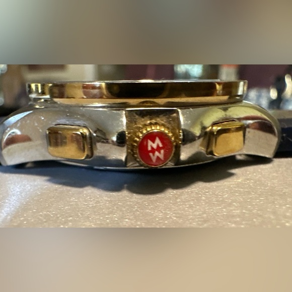 Michele Cape Chronograph Blue Dial Yellow Topaz Markers FULL SET - Picture 7 of 13